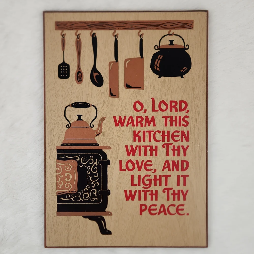 70s Kitchen Prayer, Press board Kitchen decor